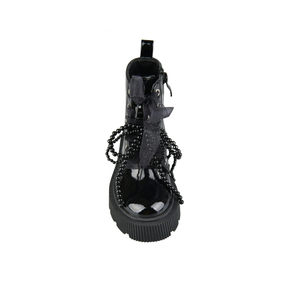 kids boots synthetic leather black 0162559