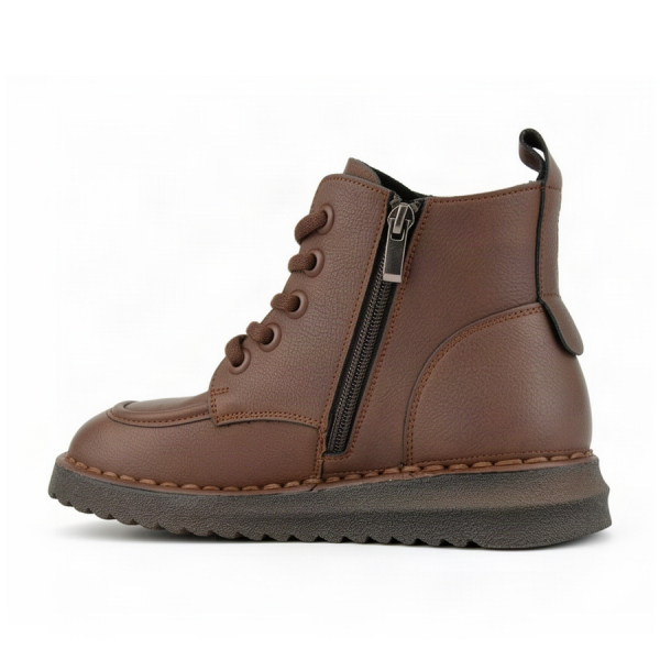 lady's boots genuin leather dark brown 0162861