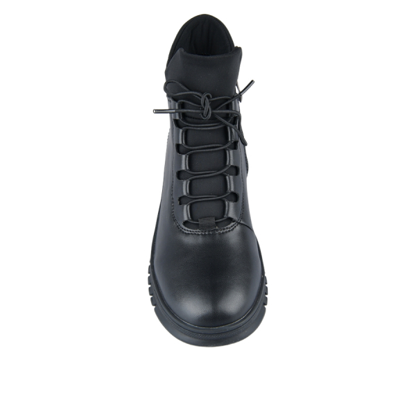 lady's boots genuine leather/textile black 0163078