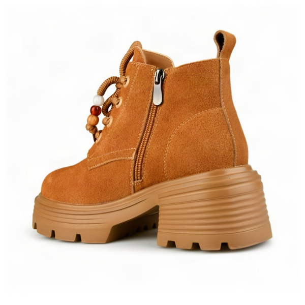 lady's boots genuin leather brown 0162661