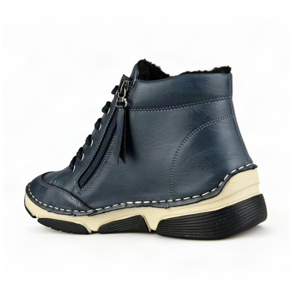 дамски боти еко кожа сини 0163426