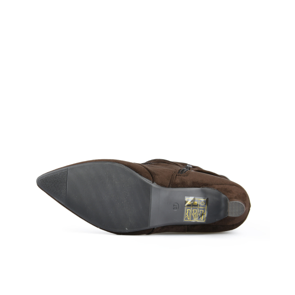 lady's high boots textile brown 0162572