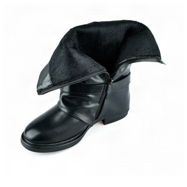 lady's high boots synthetic leather black 0162802