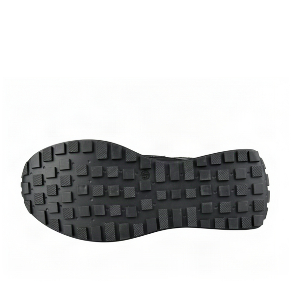 lady's sneakers synthetic leather black 0162588