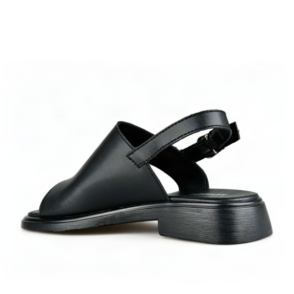 lady's sandals genuin leather black 0163741