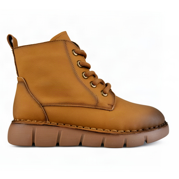 lady's boots genuin leather brown