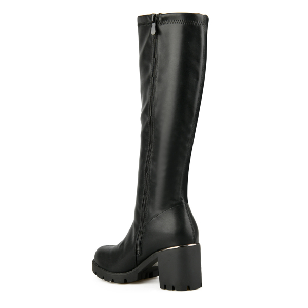 lady's high boots synthetic leather black 0162024