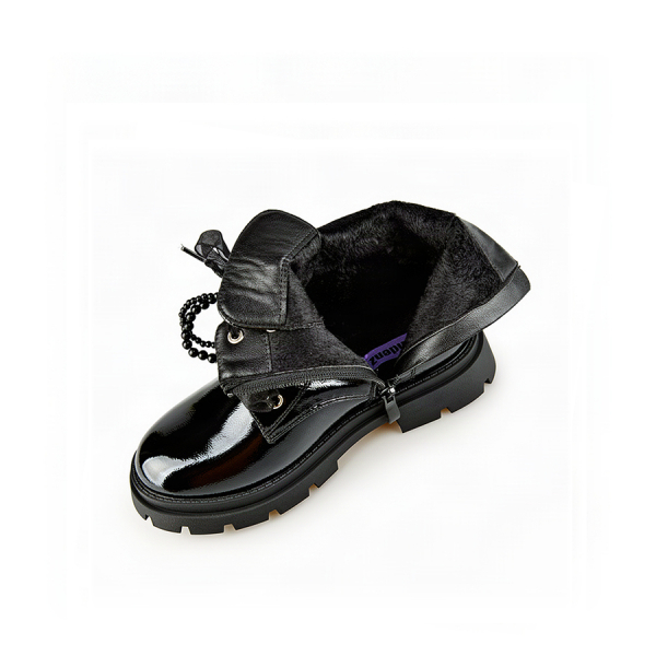 kids boots synthetic leather black 0162541