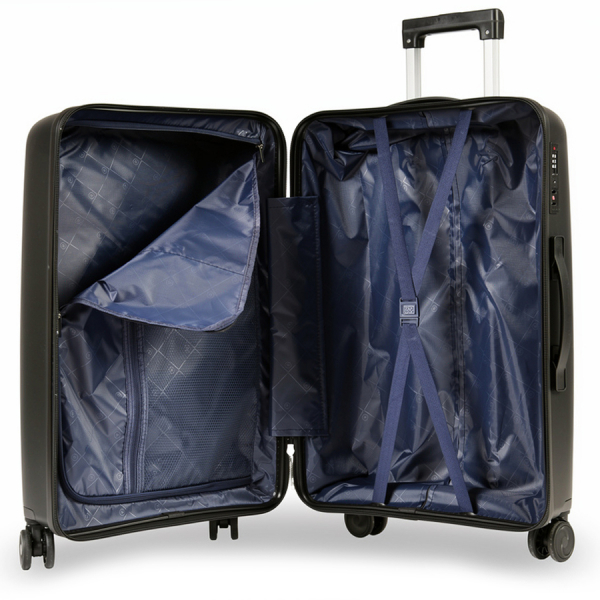 big suitcase polypropylene black 0161585