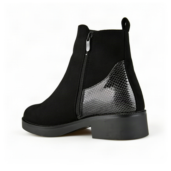 lady's boots textile/synthetic leather black 0162471