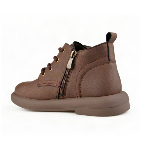 lady's boots genuin leather dark brown 0162862