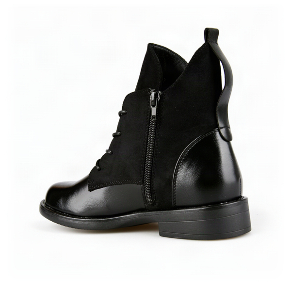 lady's boots textile/synthetic leather black 0162906