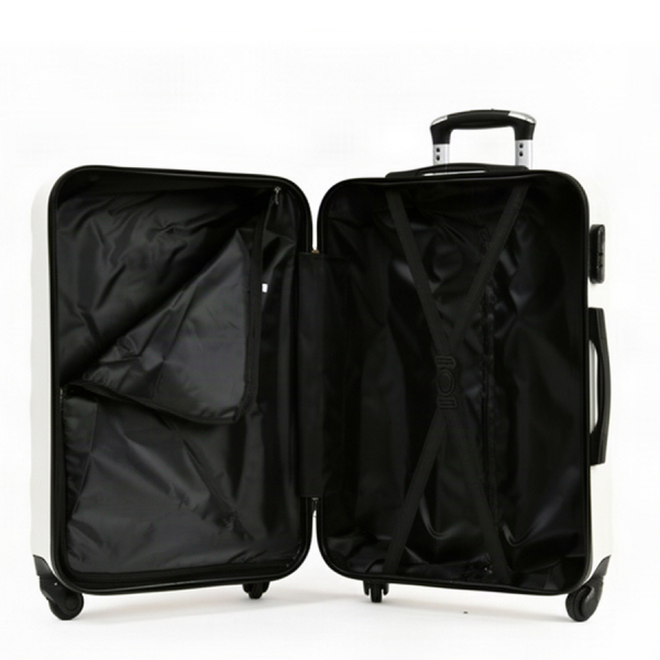 medium suitcase ABS plastic beige 0163661