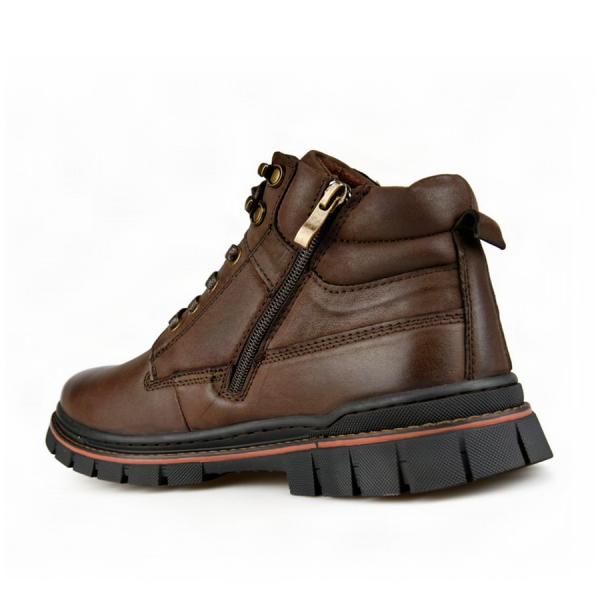 men's boots genuin leather brown 0162959