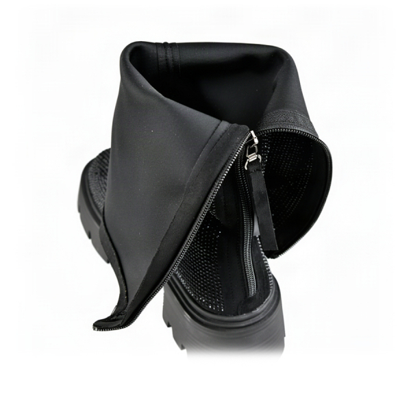 lady's high boots textile black 0162414