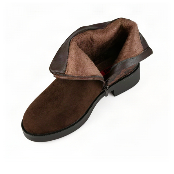 lady's boots textile/synthetic leather brown 0162472