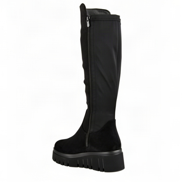 lady's high boots textile black 0162509