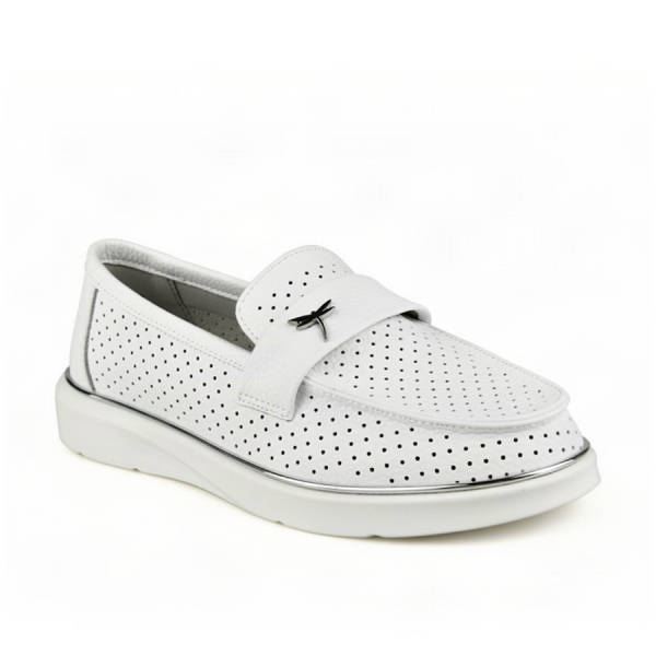 lady's shoes genuin leather white 0163738
