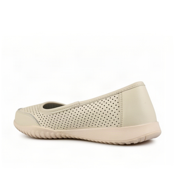 lady's shoes genuine leather/eco leather beige 0163739