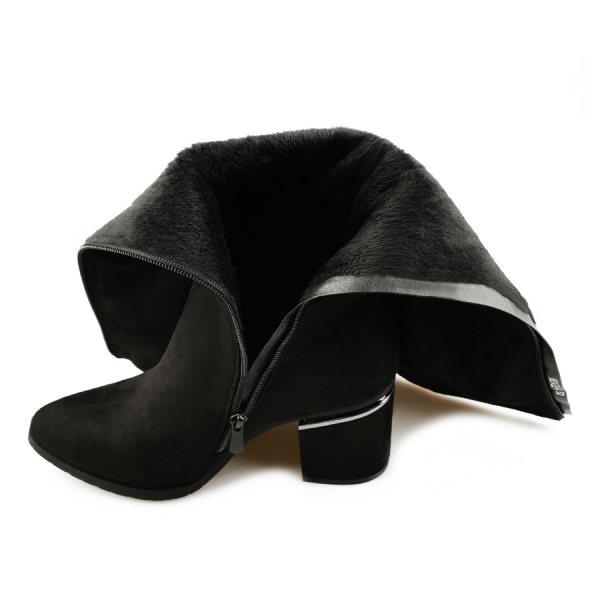 lady's high boots textiles black 0162026