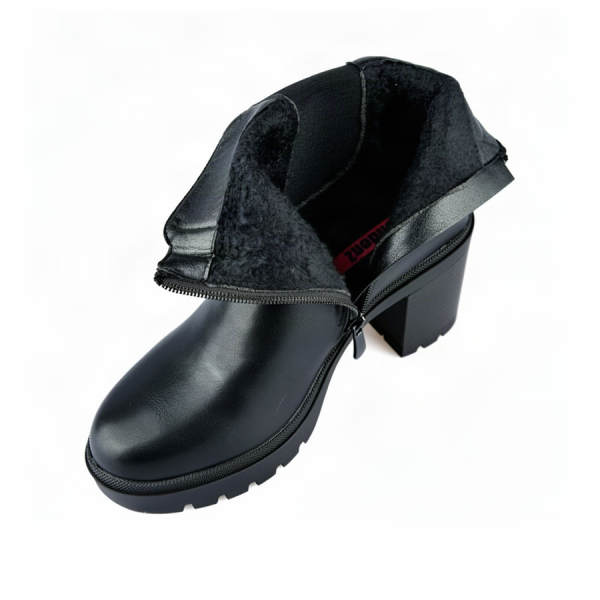 lady's boots synthetic leather black 0162804