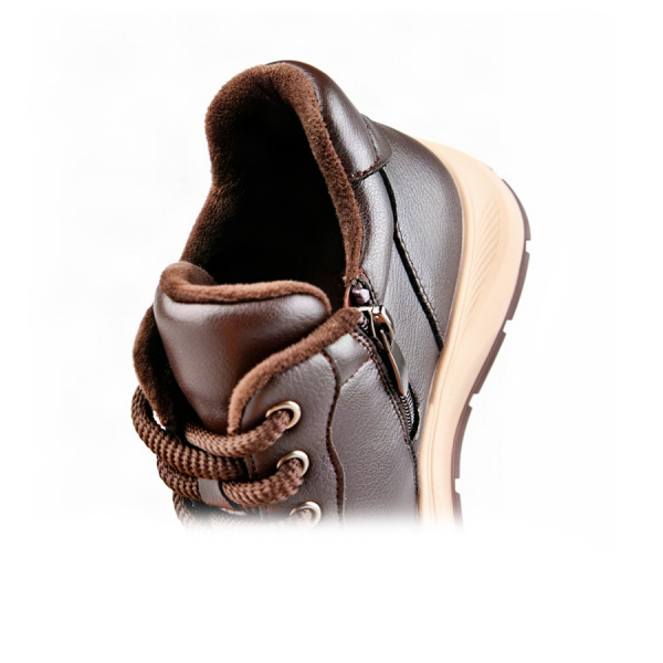 lady's boots genuin leather dark brown 0162869