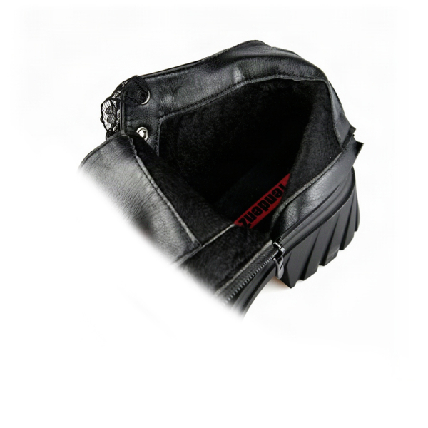 lady's boots synthetic leather/textile black 0162574