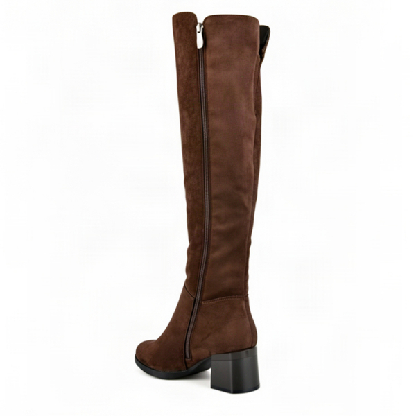 lady's high boots textile brown 0163407