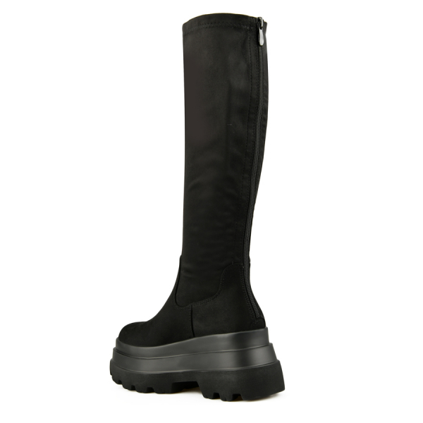 lady's high boots textiles black 0162031