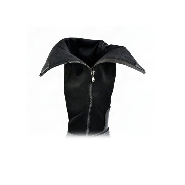 lady's high boots textile/synthetic leather black 0162116
