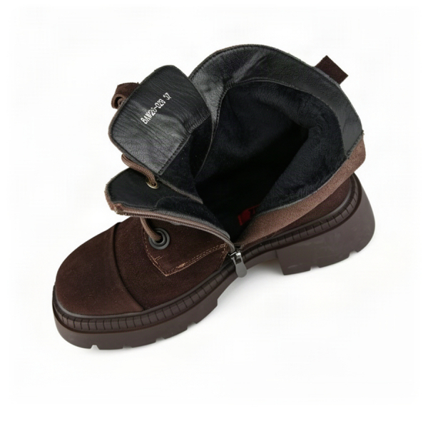 lady's boots genuin leather brown 0162667