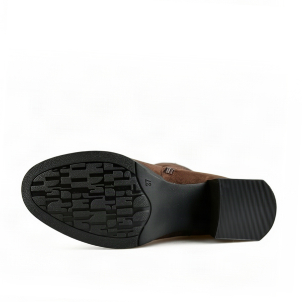 lady's high boots textile brown 0163407