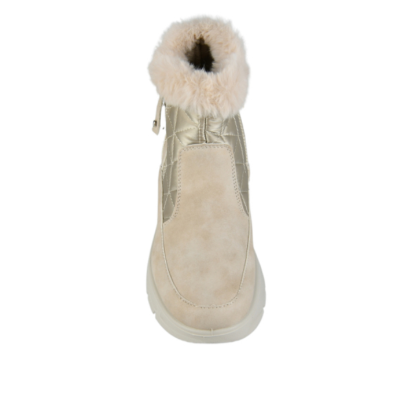 lady's boots synthetic leather/textile beige 0163261