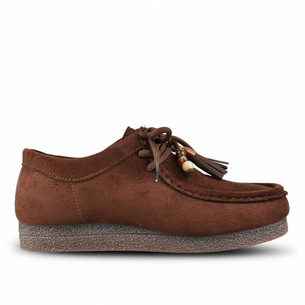 lady's shoes textiles brown