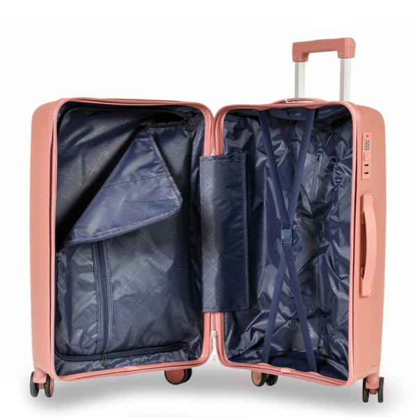 medium suitcase polypropylene dark pink 0161578